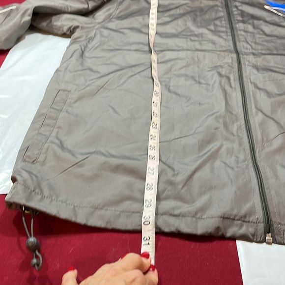 PONY GRAY zip Windbreaker jacket Drawstring hem Pockets blue white pony logo 2XL - Picture 8 of 16